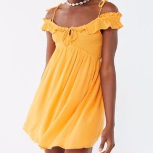UO Babydoll Mini Dress Orange sz XS